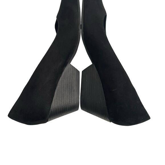 Eileen Fisher Lily Half D'Orsay Pump Heels Black Suede Women's sz 8 - Picture 10 of 13